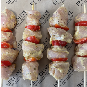 French Garlic Chicken Kebabs x 4